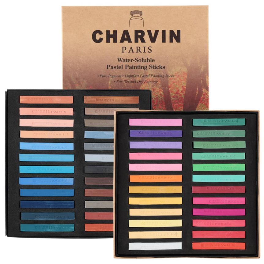 Charvin Water-Soluble Set of 48 Pastel Painting Sticks