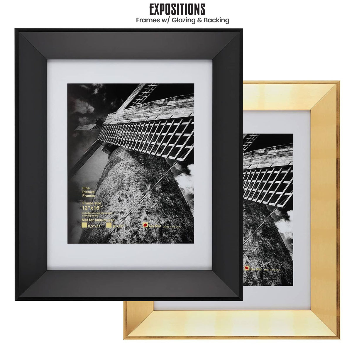 Expositions Frames w/ Glazing & Backing For Paintings, Photos & Prints