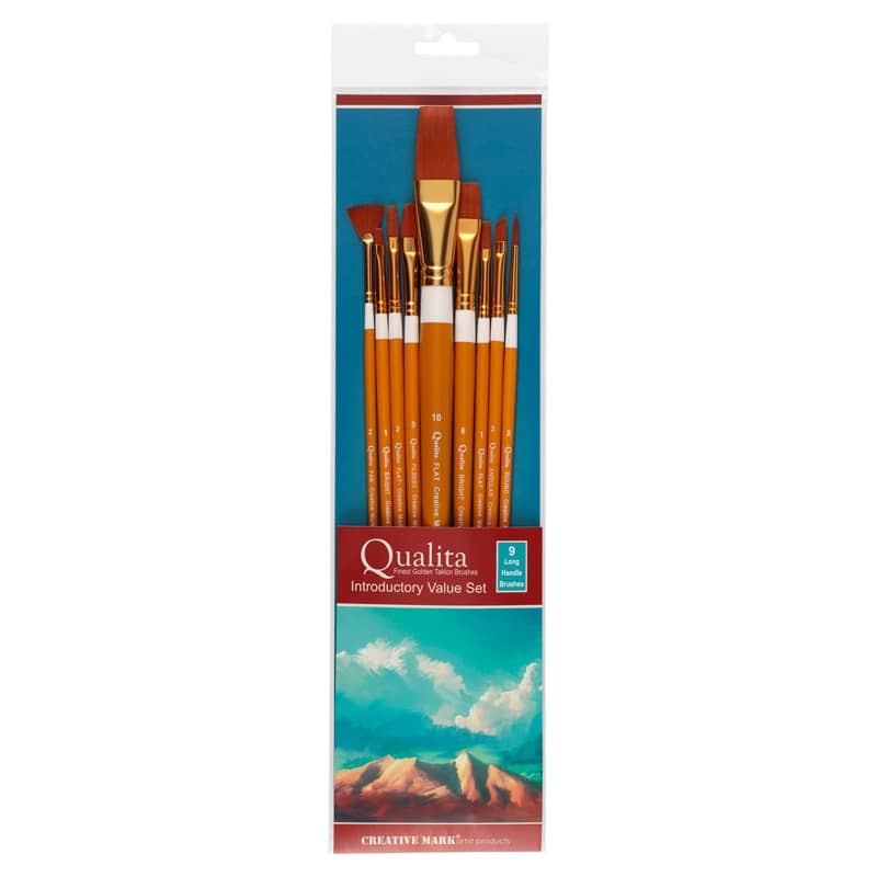 Qualita Long Handle Introductory Value Brush Set of 9