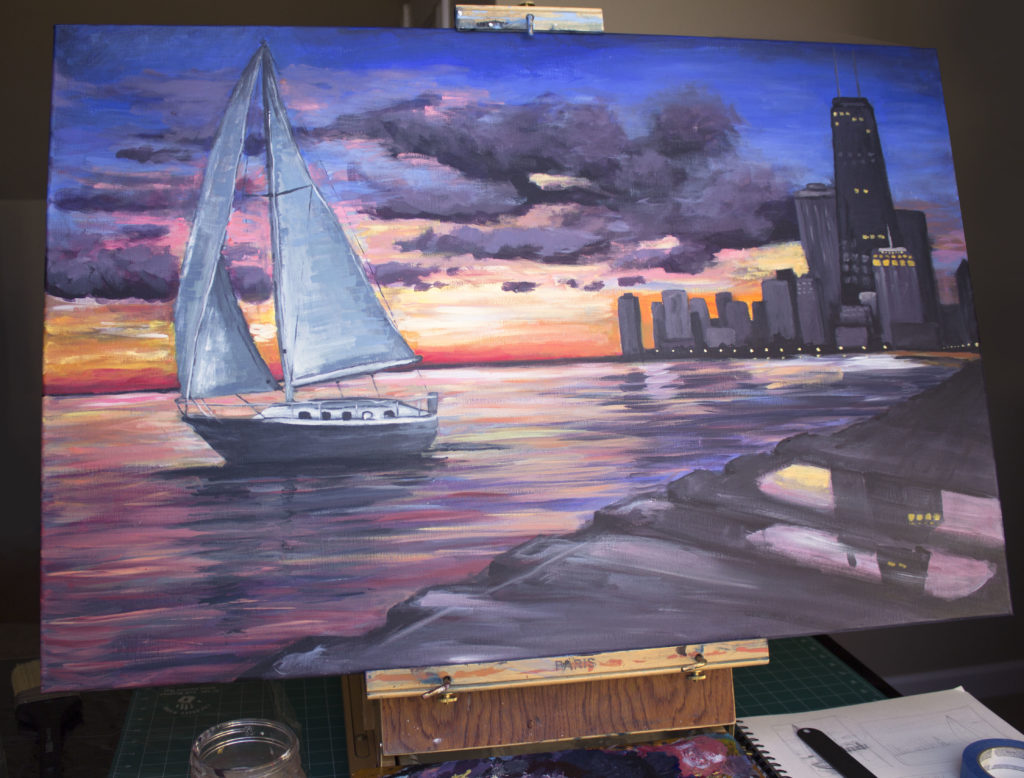Creative Adventures Episode 3 sailboat painting composition
