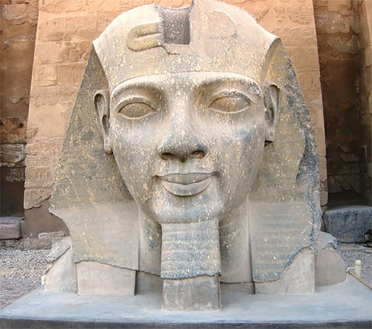 Sculpture at Luxor Temple in Egypt