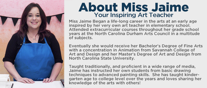About Miss Jamie, Kids Art Teacher