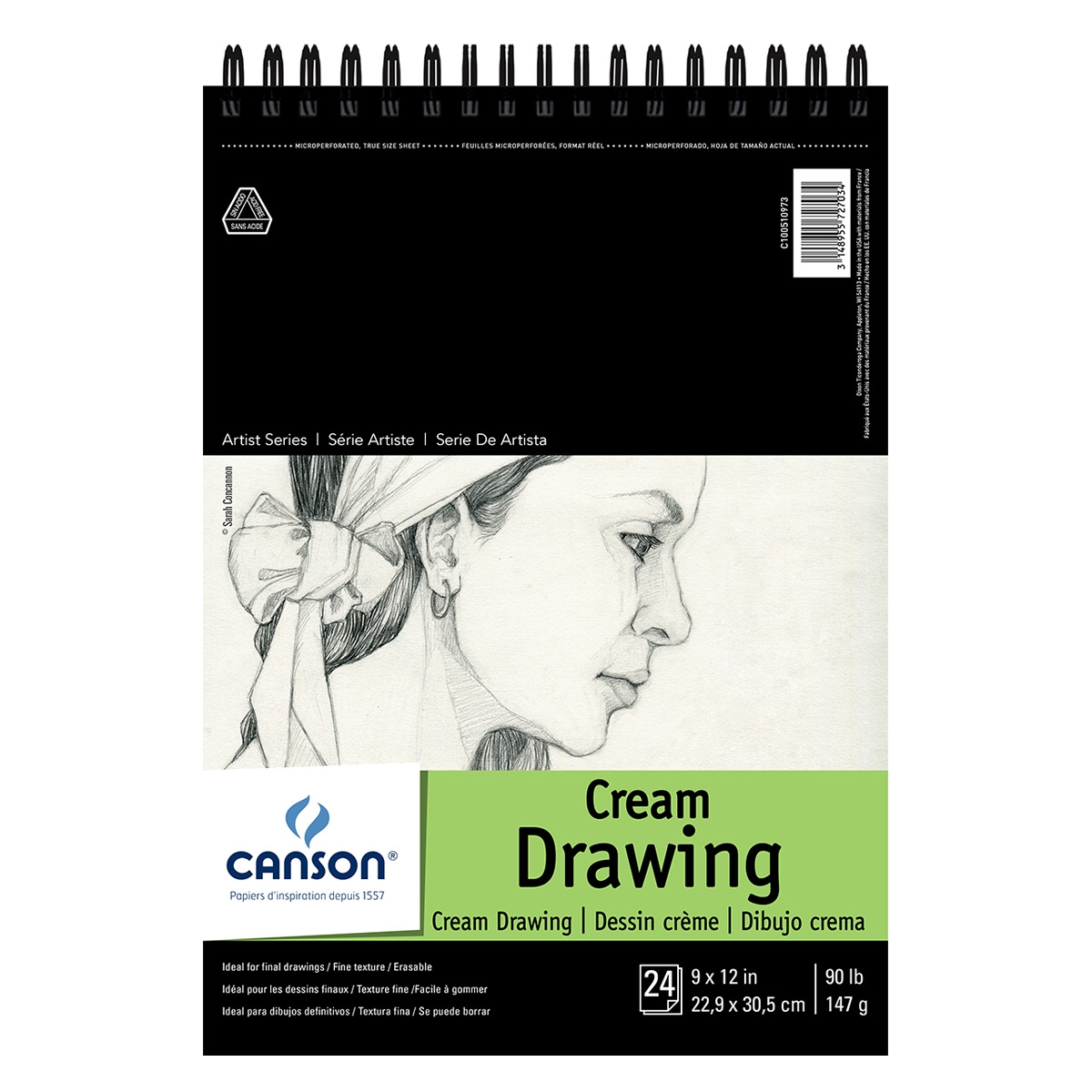 Canson Universal Recycled Sketch Pad, 9x12, 65lb