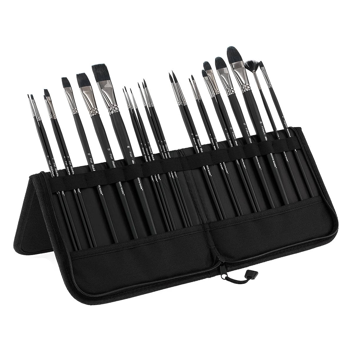 Black Swan Professional Brushes Set of 23 with Zippered Easel Case