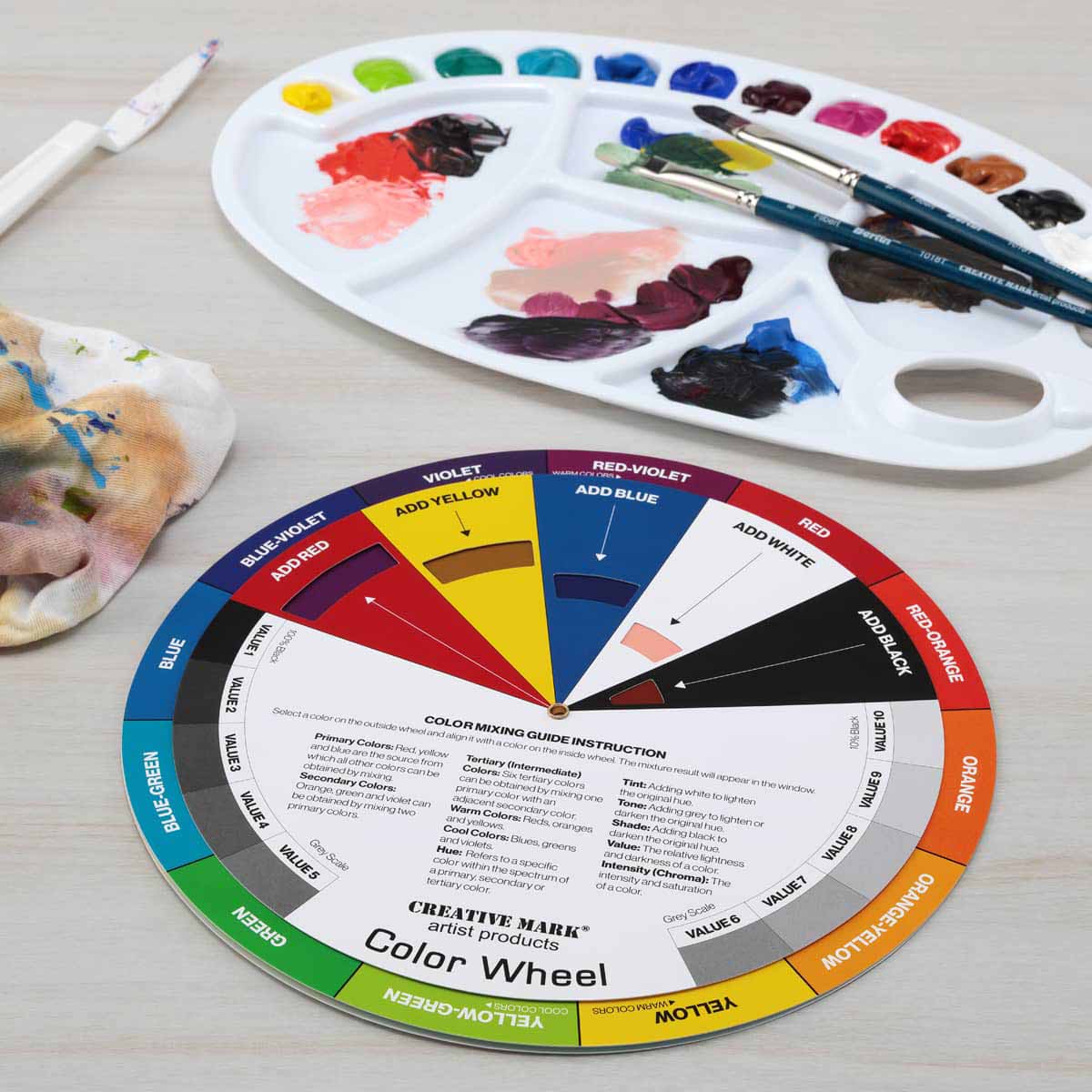Creative Mark Color Wheel Mixing Guide 9.25 Diameter