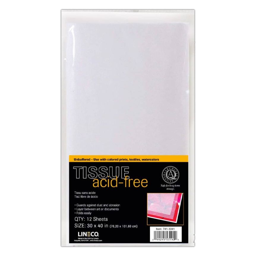 Lineco Unbuffered Acid-Free Interleaving Tissue Paper - 30x40 (12-Sheets)