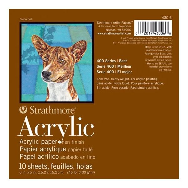 Strathmore 400 Series Acrylic Pads 12 x 12 246 lb (10 Sheets)