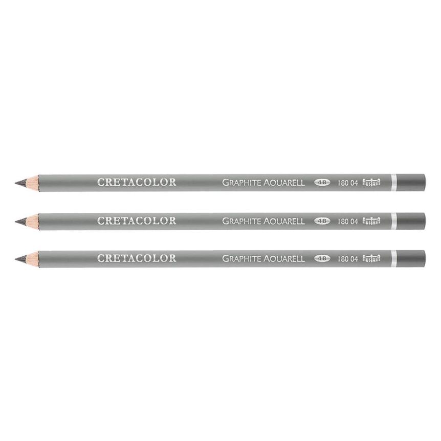 Cretacolor Aquarelle Watersoluble Graphite Pencil 4B (Box of 3)