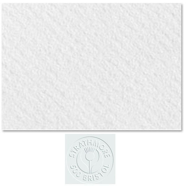Strathmore 500 Series Drawing Bristol Sheet Packs Plate 23 x 29 (3 Ply 25  Pack)