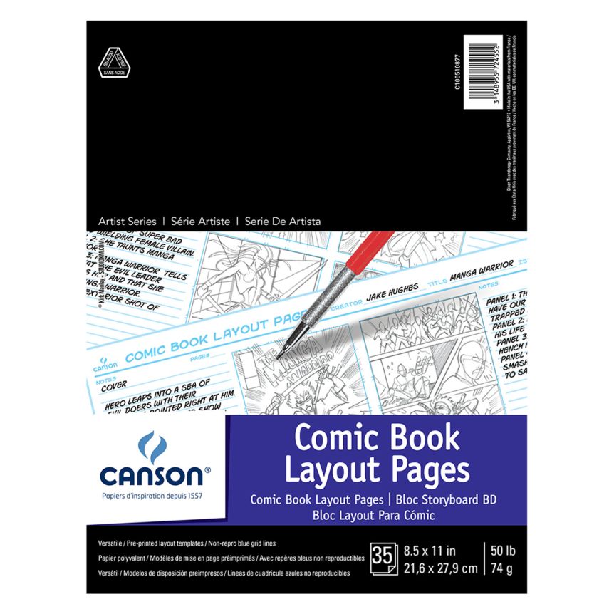 CANSON Fanboy CREATE YOUR OWN COMIC BOOK Art Boards & Micro Pens Kit