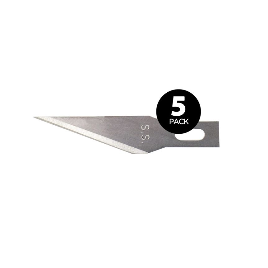 Tools: #11 Double Honed Hobby Blades (5) For Grip On Knife, Xacto Blade