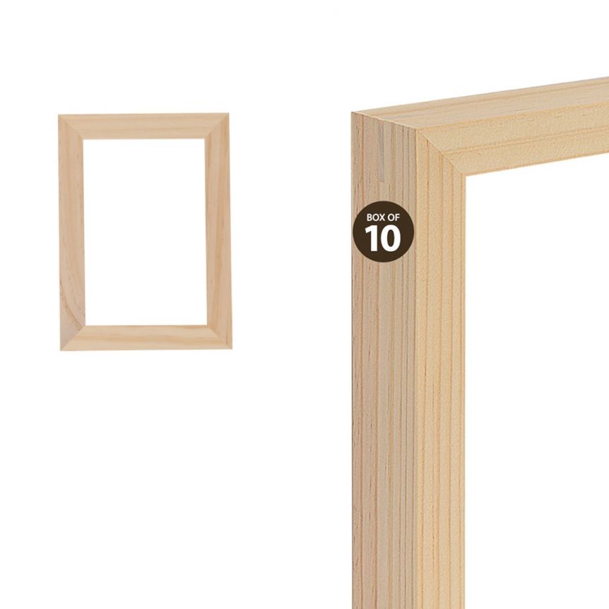 Ambiance Unfinished Wood 4x6 Gallery Frame, 3/4 Deep (Box of 10)