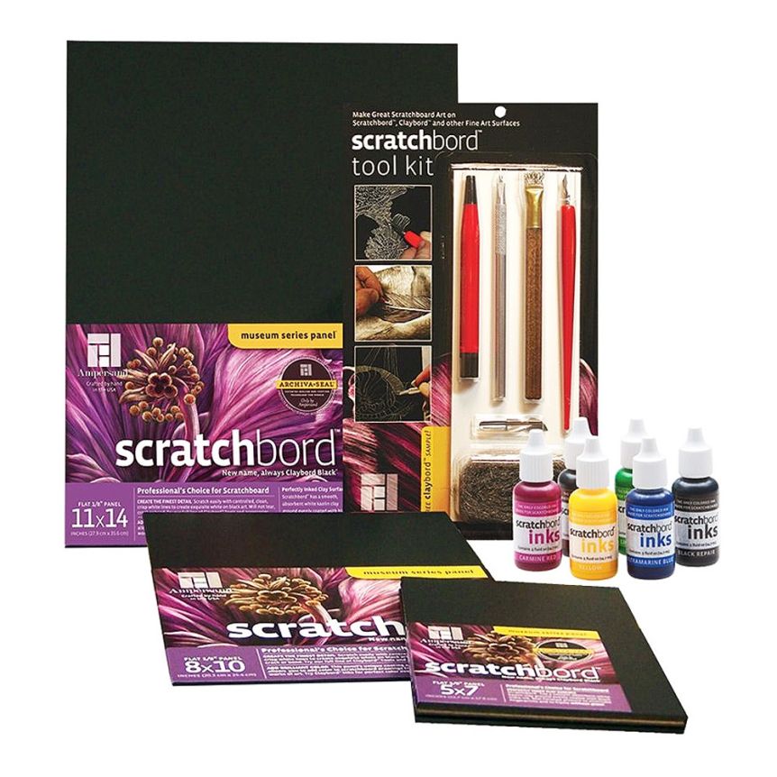  Ampersand Art Supply Scratchbord Artist Tool Kit for Painting &  Drawing