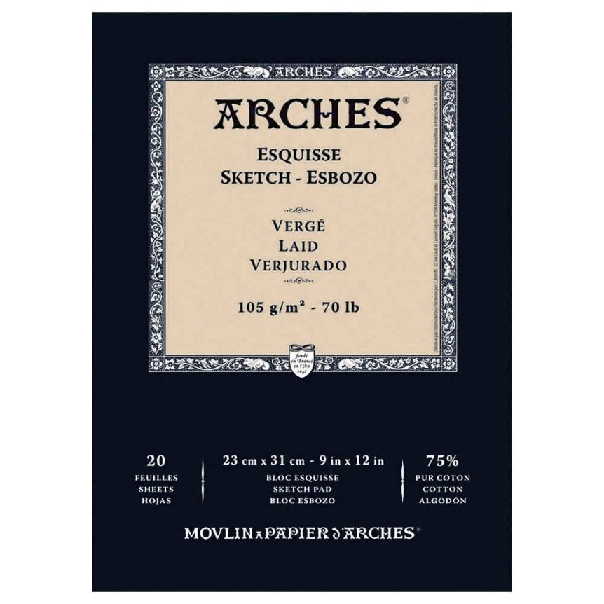 Arches 100% Cotton Sketch Paper Pads Esquisse