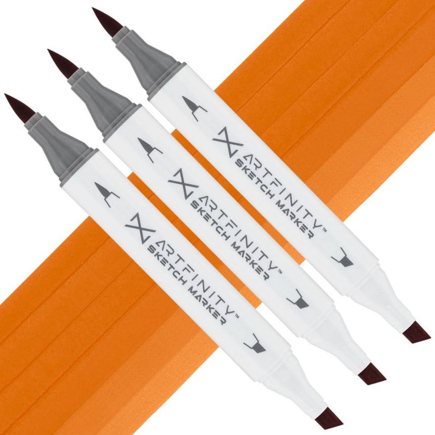 Artfinity Sketch Marker - Chrome Orange YR1-3, Box of 3
