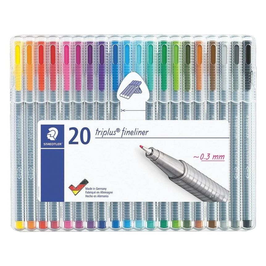 Assorted Fineliner Pens, Set of 4, Pens and Pencils