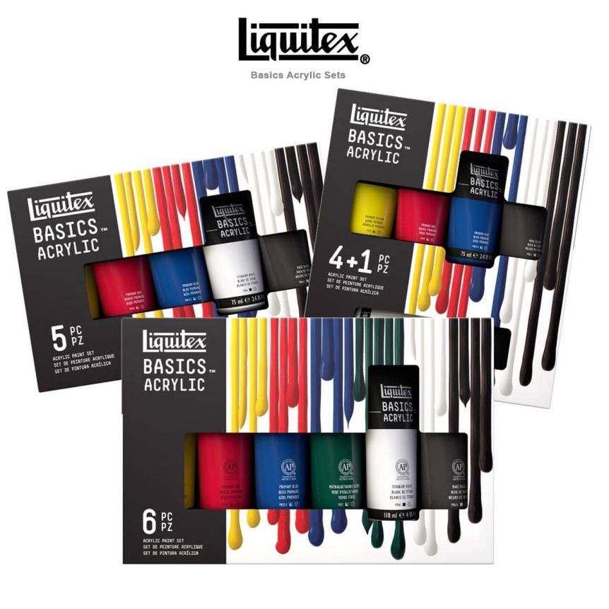 Liquitex Basics Acrylic Set, 12 colors - FLAX art & design
