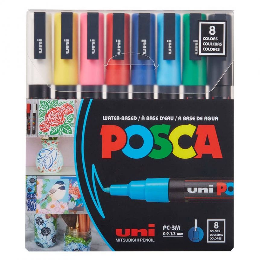 School Smart Dry Erase Pen Style Marker, Fine Tip, Assorted Colors, Set of 8