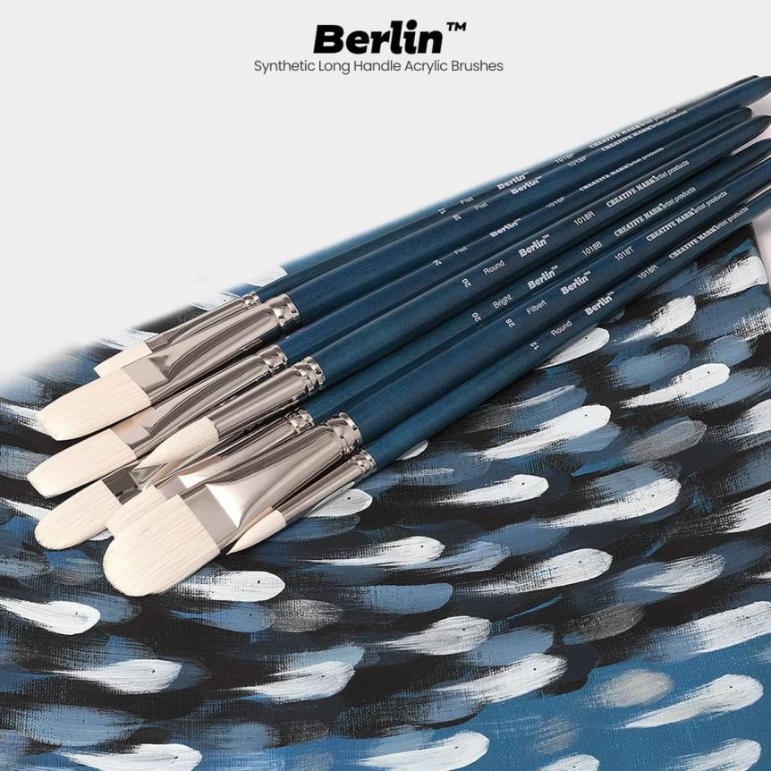 Berlin Synthetic Long Handle Acrylic Artist Brushes