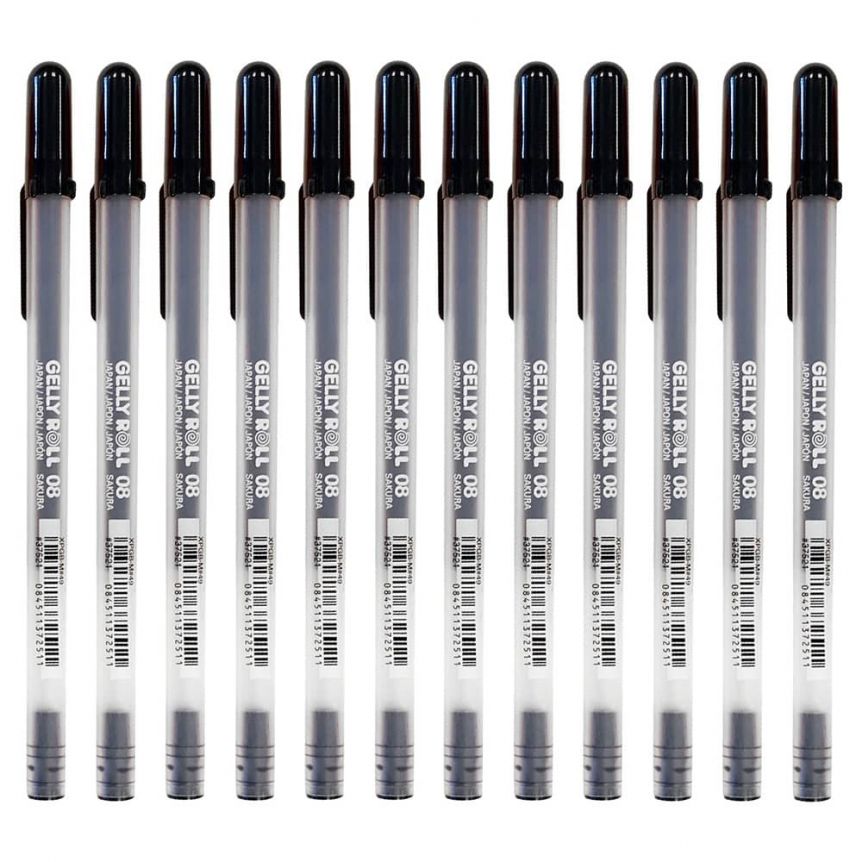 Cobee® 12 Tips Size Drawing Pens, Black Fineliner Art Pen