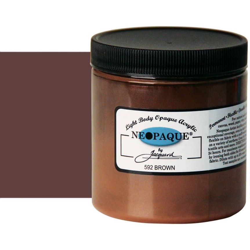 Jacquard Neopaque Fabric Color - Brown, 8oz Jar