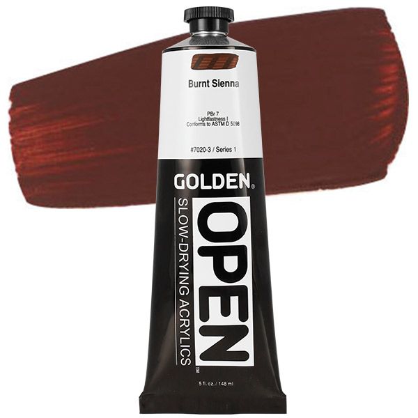 GOLDEN Open Acrylic Paints Burnt Sienna 5 oz