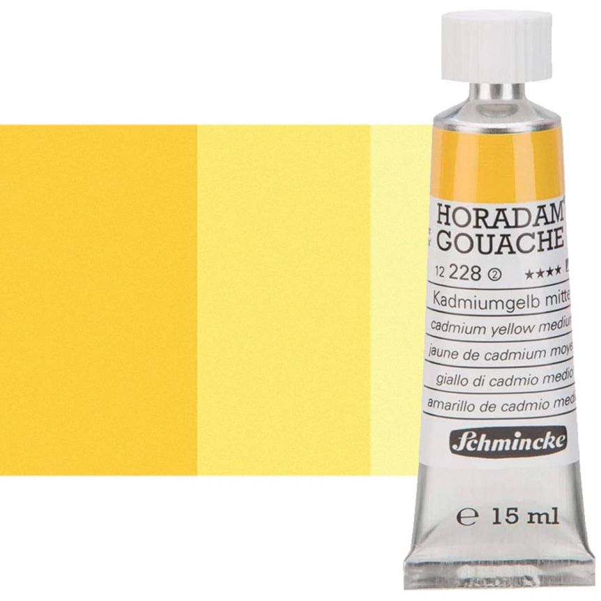 Schmincke Horadam Gouache Cadmium Yellow Medium, 15ml Tube