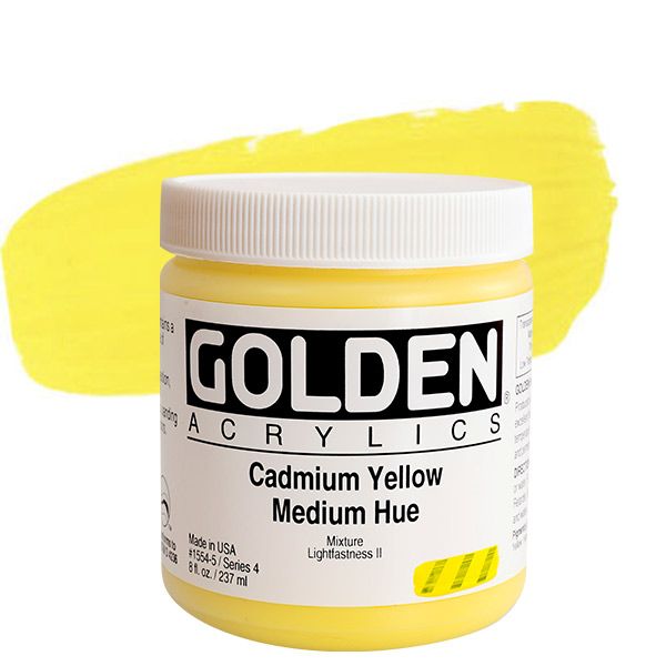 Golden Golden Heavy Body Acrylic Paint, Nickel Azo Yellow, 8oz