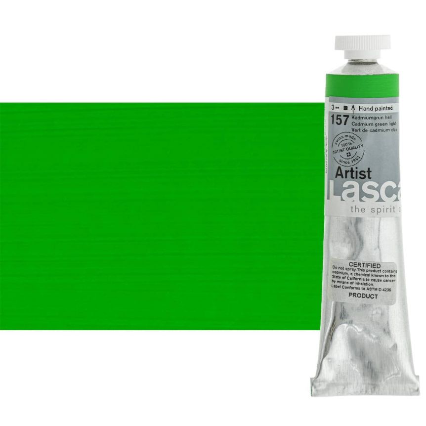 Lascaux Thick Bodied Artist Acrylics Cadmium Green Light 45 ml