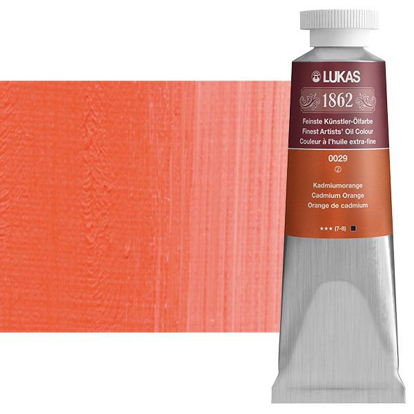 LUKAS 1862 Oil Color - Cadmium Orange, 37 ml