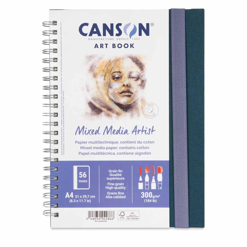 Canson Artist Series Mixed Media Art Book 8.3"x11.7", 56 Pages