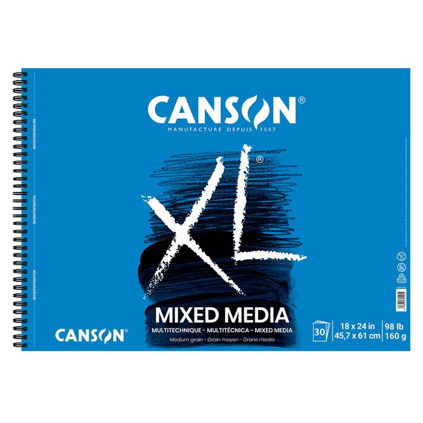 Canson XL Mix-Media Pad (30 Sheets - Spiral Bound) 18"x24"