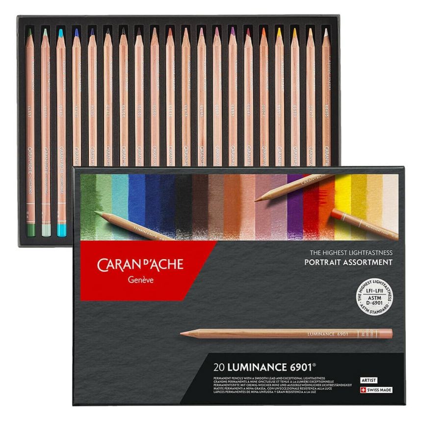 Caran d'Ache Luminance 6901 Colored Pencil Set - 76 Count for sale