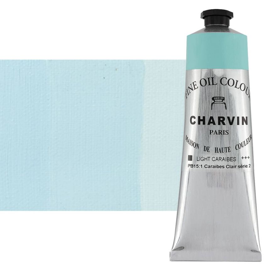 Charvin Fine Oil Paint, Caribbean Blue Light - 150ml