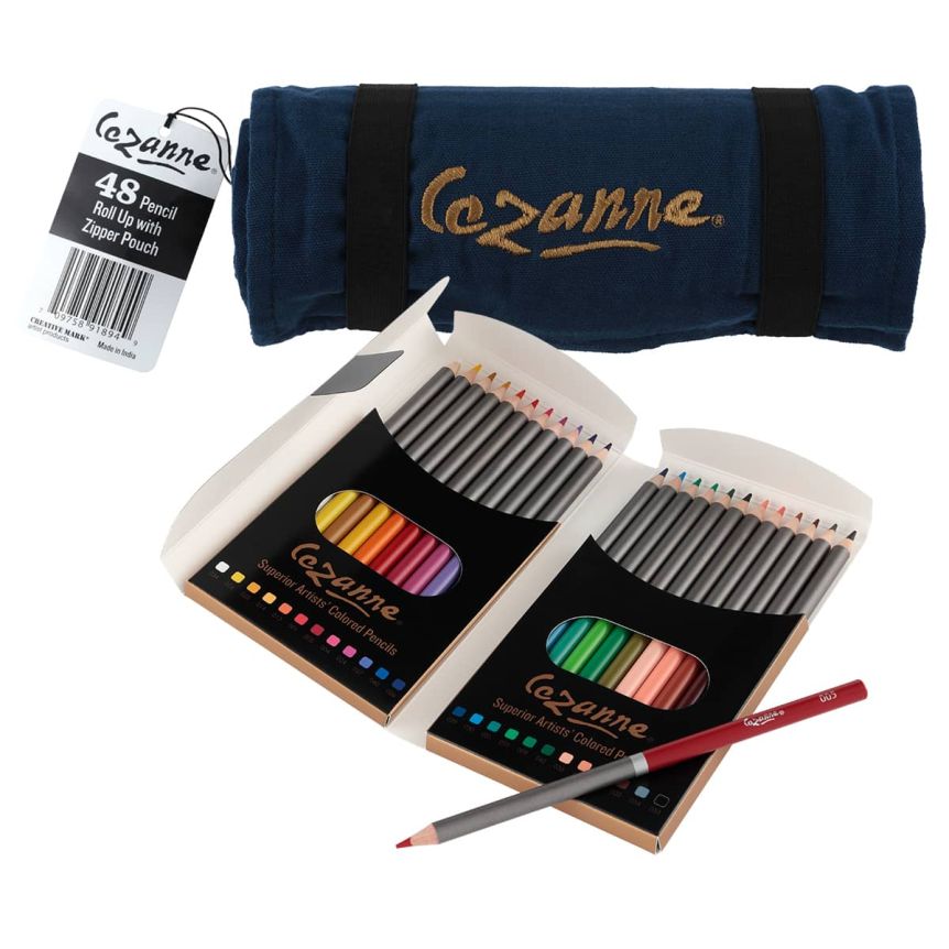 Cezanne 48ct Roll-Up & 24ct Colored Pencil Bundle