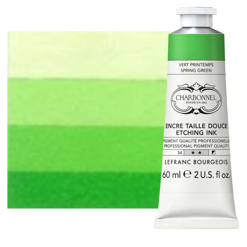 Charbonnel Etching Ink - Spring Green, 60ml Tube
