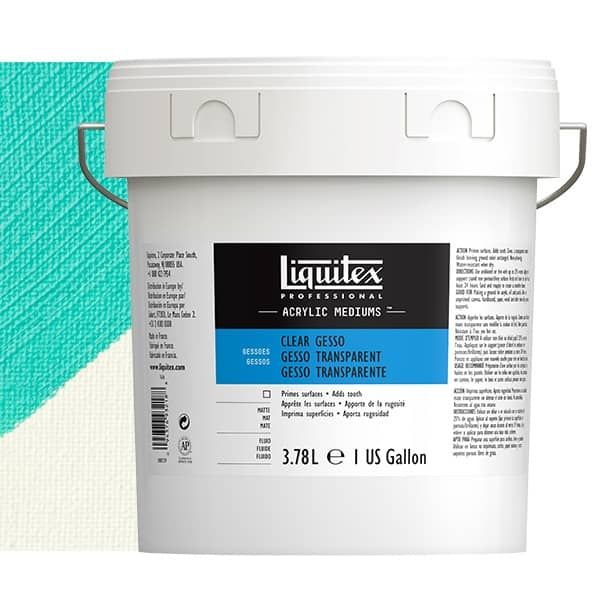 Gesso Medium, Surface Preparation and Primer, Sealer for Canvas, Paper,  Wood, Provides Sizing for Acrylic or Oils, Gesso, 8-oz, Black