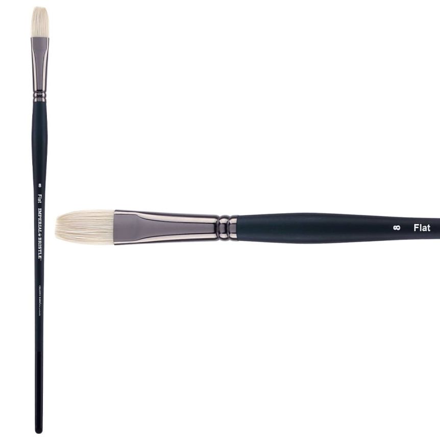 Imperial Professional Chungking Hog Bristle Brush, Flat Size #8