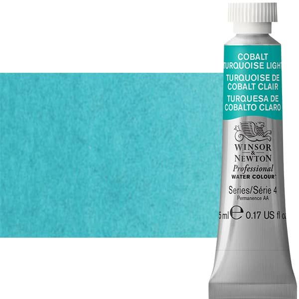 Winsor & Newton : Professional Watercolor Paint : 14ml : Cobalt Turquoise  Light