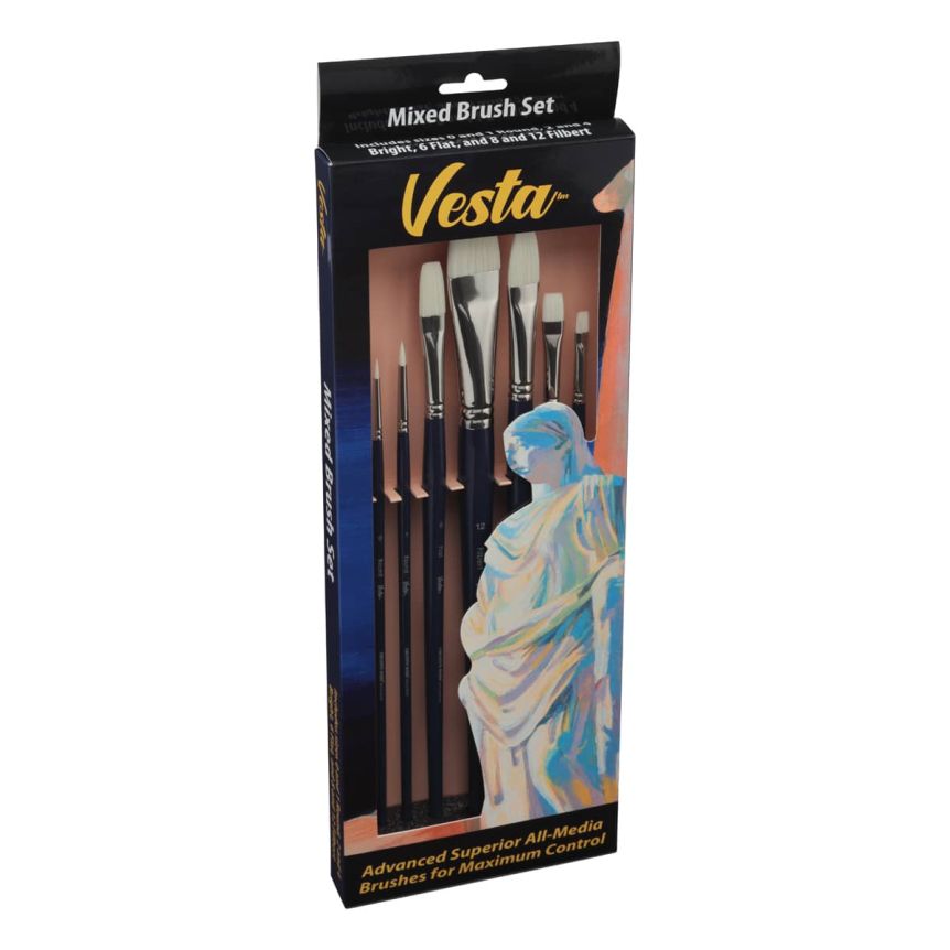 Creative Mark Vesta Synthetic Bristle Brush Set of 7 - Mixed Set 