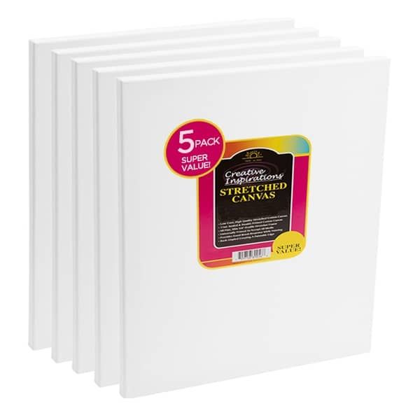 Creative Inspirations 4x4" Stretched Canvas 5/8in Deep 5-Pack