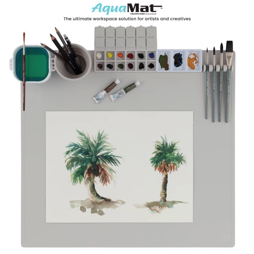  Watercolor Palm Tree Plastic Bag Holder Wall Mount