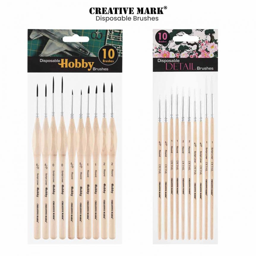 Disposable Detail & Hobby Brushes by Creative Mark