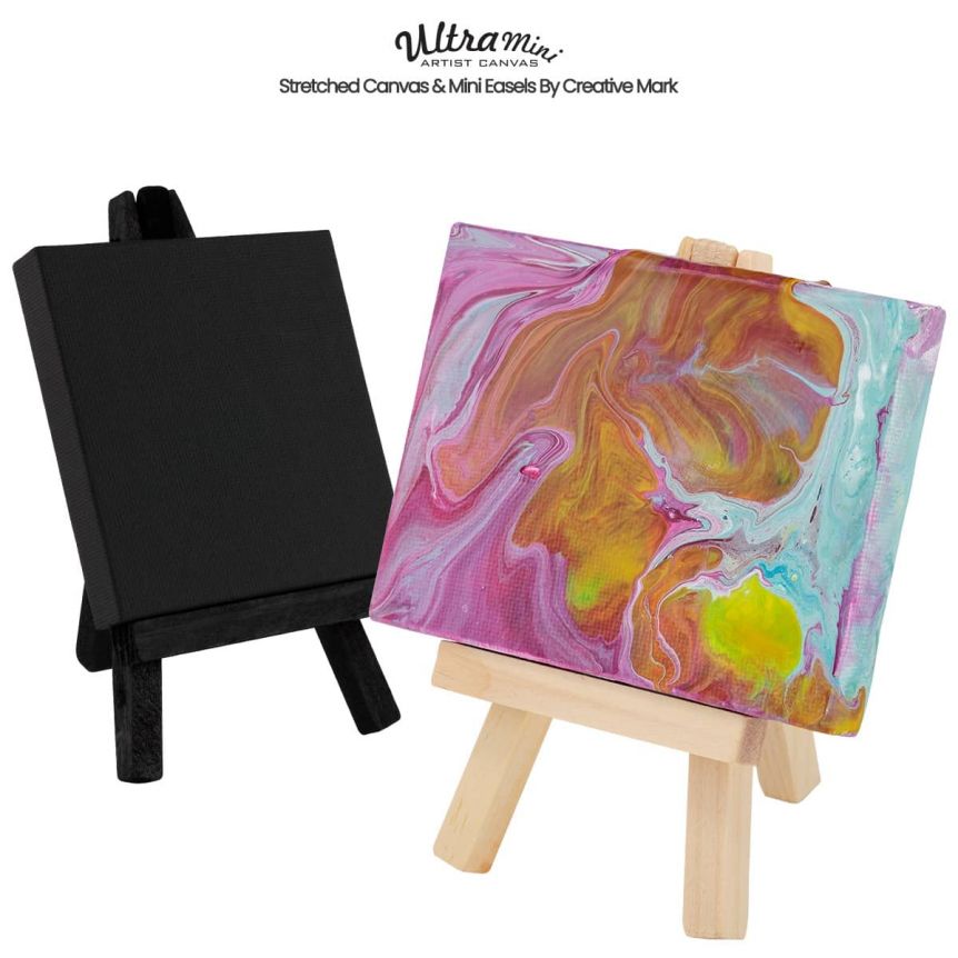 Ultra Mini Stretched Canvas & Mini Easels Packs of 2 & 20