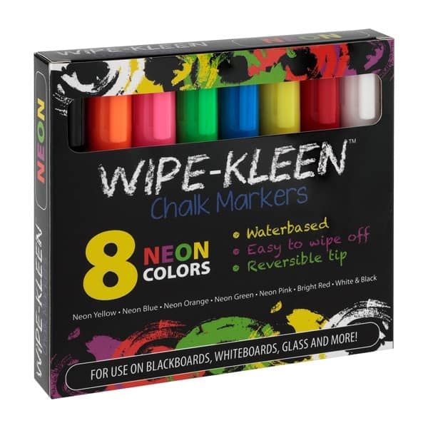 Creative Mark Wipe-Kleen Liquid Chalk Marker Neon Colors (Set Of 8
