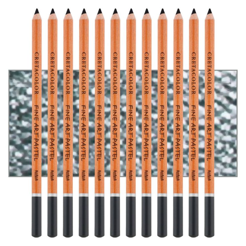 Black Grey, Box of 12 Cretacolor Fine Art Pastel Pencil No. 236