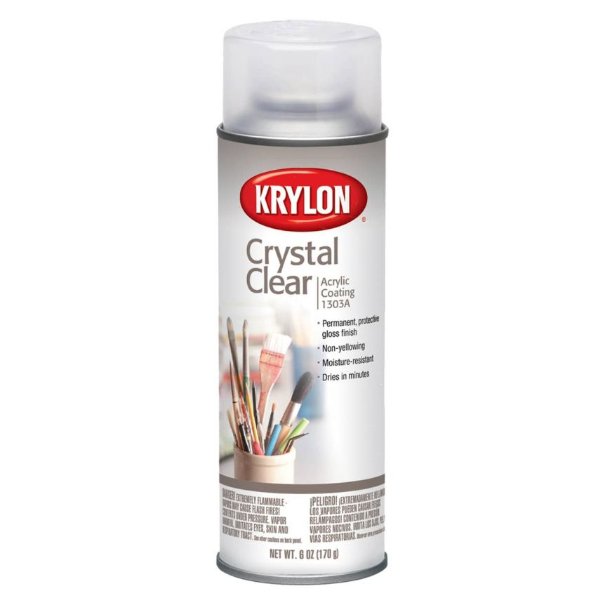 Krylon Acrylic Crystal Clear Spray Gloss, 6oz