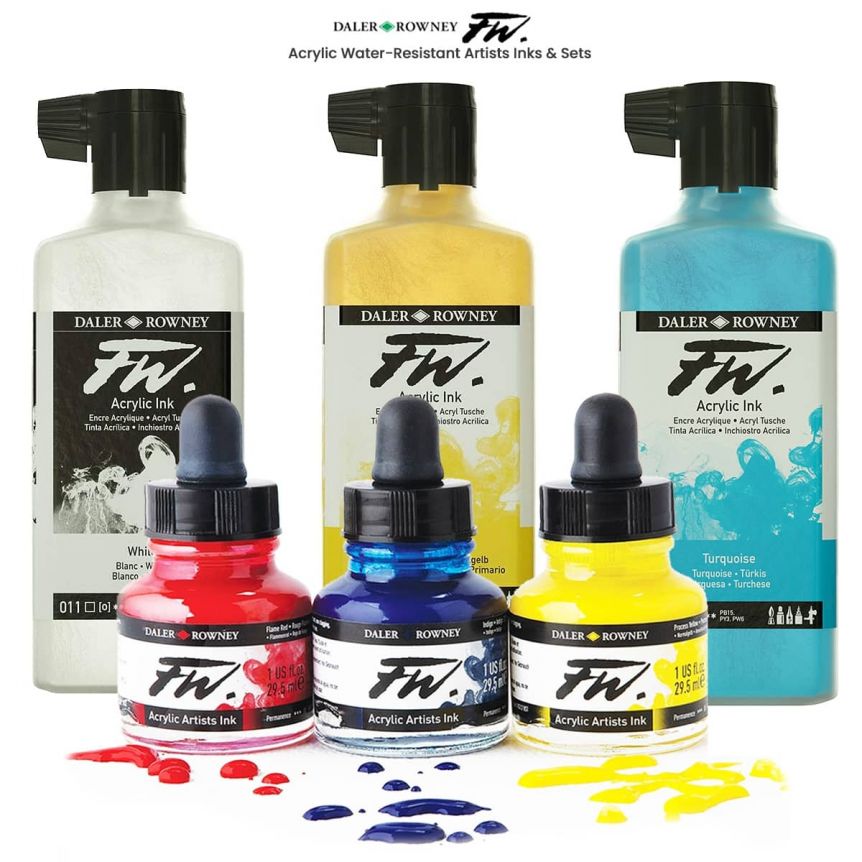 FW Liquid Acrylic Artists' Ink Sets