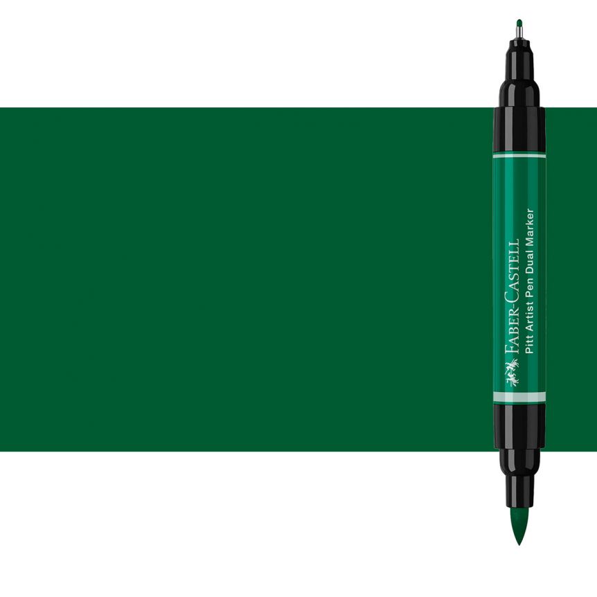 Pitt Artist Pen Dual Marker India Ink, Dark Phthalo Green