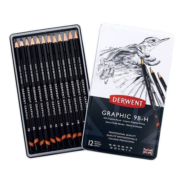 Professional 12/20 Sketch Pencil Set 9H-9B Graphite Shading Drawing Pencils  Soft Standard Pencil For Beginner Student Supplies